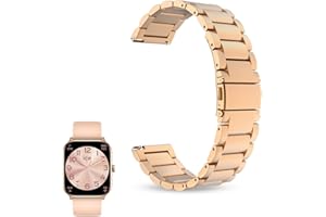 MBROS Compatible pour ICE-WATCH Metal Acier Classique Bracelet De Remplacement Compatible pour ICE-WATCH - Ice Smart Montre Connectée Femme 1.85 inch