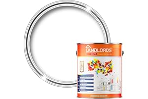 LANDLORDS PAINT Landlords Anti Damp, Anti Mould and Condensation - Satin White Satin Finish - 1 Litre - Prevent & Control Damp On Internal Walls & Ceilings - Easy To Apply