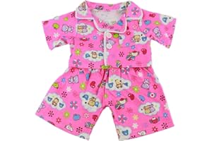 Teddy Tastic Pink Pyjamas PJ's Cosy Bear Bed Time Outfit Teddy Outfit Fits 16" / 40cm Teddy Bears NEW Make a Bear Outfit