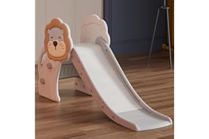 GOODS EMPORIUM Kids Slide for Babies and Toddlers, Outdoor/Indoor Slides for Toddler Age 1-3 - Adventure Lion Playpen (Slide)