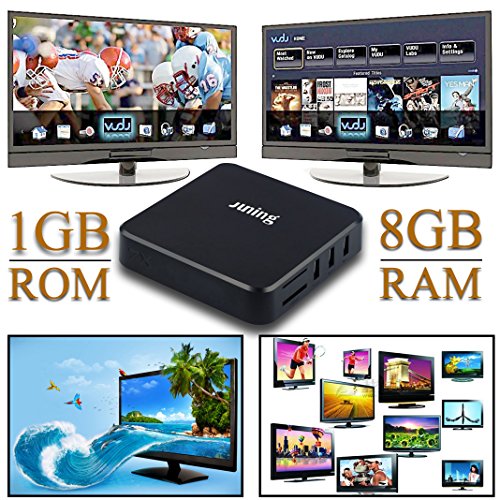 Android TV Box, Juning 2016 Smart TV Box 4K Amlogic S805 Quad-Core / Octa-Core-ARM Mali-450 GPU KODI CPU 1 GB SDRAM / 8G EMMC, Wifi, Bluetooth, mit HD Musik, Film, Streaming Media Player für Samsung Sony Usw. - 2