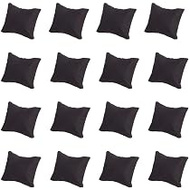 TOPPERFUN 20x Uhrenkissen – Weißes Samt-Tablett, 8,5x7,5x3 Cm, Für Armbanduhren & Schmuckpräsentation (weich, Formstabil)