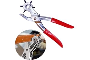 Bounabay® Gürtellochzange, Leder Locher, Lochzange für Leder,Multi Sized Puncher für Gürtel, Kunsthandwerk, Karte, Gummi, etc