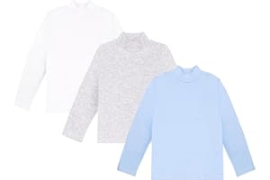 Ellepi Set 3 Maglie Lupetto Bambino Bambina Manica Lunga 100% Caldo Cotone