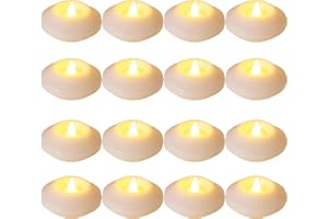 Rosixehird 16 Pezzi Candele Galleggianti A LED - Candele A LED A Forma Di Fiamma - Senza Candele Galleggianti | Per Attività All'aperto, Casa, Feste, Compleanni, Matrimoni, Vasi Da Bagno, Piscina