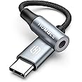 HUMBLE Type C to 3.5mm Audio Jack Adapter with DAC – Compatible with iPhone 15 Pro Max/ 15 Pro/ 15 Plus, Galaxy S24/ S24 Ultra/ S23/ S23 Ultra/ S22/ S21, Flip/Fold, iPad Pro & Other Type C Devices