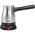 Sonashi Turkish Coffee Maker with 800ml Jar - 360-Degree Cordless Base with Removable Handle | Auto Shut Off Feature STCM-4972