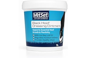 Horse Hoof Dressing, 1L | Nourishes, Protects & Strengthens Hooves | With Bay Leaf Oil & Lanolin | Less Messy Than Hoof Oil | Easy Brush-On Hoof Care by VetSet