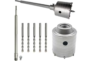 BEFITERY Sierras de Corona hormigón SDS Broca para Corona Agujeros 320mm Manija Con Redonda broca Hueco vástago de Husillo de Sujeción con 5 Tornillos Centrados (Taladro eléctrico no incluido) (68mm)