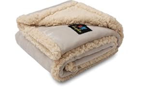 luciphia Couverture Imperméable pour Chat Chien Couche Double Anti-Pipi Anti-Liquide Couvertures de Animaux Blanc Gris S (71 * 100CM)