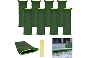Wuciray 8pcs Saco Arena Inundaciones con Cremallera Bolsa Arena Desbordamiento para Proteccion Barrera Contra Inundaciones Garaje Almacén
