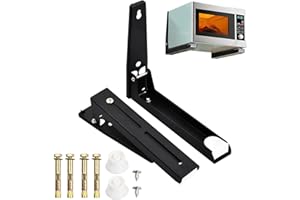 HUSALSEA Mikrowellenhalterung, Mikrowellenhalterung Wand, Versenkbarer Universal-Mikrowellenhalter FüR Mikrowelle, Backofen, Faltbarer Mikrowellenhalter Mit Befestigungsmaterial, Halterung FüR Wandmontage