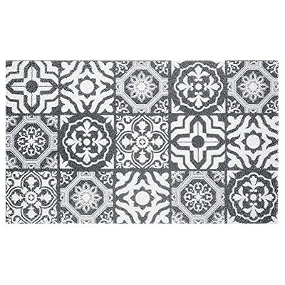 Tapis Déco Déco Tapis Lisbonne Tapis d'Entrée Rectangle, PVC, Multicolore, 75x45 cm