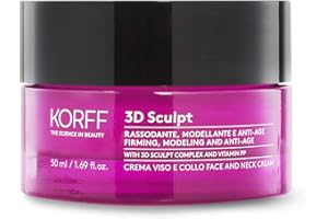 KORFF 3D Sculpt Crema Antirughe Viso e Collo, Formula Anti-Età Rassodante e Nutriente, 50ml