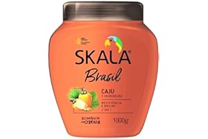 SKALA - Crème Conditionnante, Masque et Co-Wash 100% Vegan - Pour Cheveux Fragiles et Abîmés - 3 Utilisations : Masque, Créme Conditionnante ou Co-Wash - Cajú et Murumuru, Blanche, 1 l