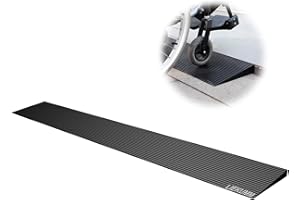 LIEKUMM Rampa de Goma de 1,5cm,Rampa de Umbral de Puerta, 650kg, Rampa para Silla de Ruedas Antideslizante,Rampa de bordillo para Entrada,baño,supermercado,Garaje,Jardines, fábricas