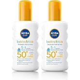 NIVEA SUN SPF50 &Ccedil;ocuklar İ&ccedil;in Hassas G&uuml;neş Koruyucu V&uuml;cut Spreyi 200ml, UVA Koruması, 5i 1 Arada Bakım (2 paketi)