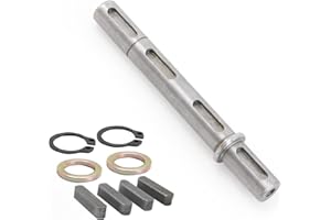 RATTMMOTOR Doble eje de diámetro de 14 mm, eje de salida doble, apto para engranaje helicoidal NMRV030 NEMA23 motor paso a paso L-130 mm