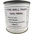 1 x 250ml White Tyre Wall Paint Classic Car Van Truck