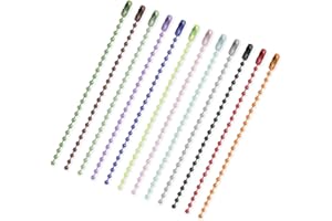 HARIENDNY 200 PCS Ball Chain Connectors,10cm Ball Chain Keychain Dog Tag Necklace 4mm Metal Beaded Keychain, Hanging Ornament Decoration Accessories for Jewelry Making (Colors Shipped Random)