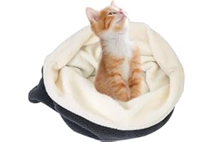 Abonda Sacco a Pelo per Cani di Piccola Taglia e Gatti, Cuccioli, in Morbido Pile Invernale, Caldo