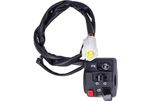 AQXREIGHT Universal ABS 7 / 8in 22mm Motorradschalter Lenker Motorradhorn Blinker Scheinwerfer Steuerknöpfe, Schwarz