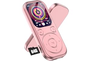 Olycism 64 GB MP3-Player mit Bluetooth 5.3, tragbarer Musik-Player mit HiFi-Klangqualität und FM-Radio, 300 mAh Akku, geeignet für Sport, Reisen und den täglichen Gebrauch, Roségold
