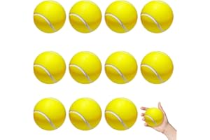 LUFEIS Balles de Tennis en Mousse,12 Balles d'Entraînement Tennis,Entraînement Tennis Durables,Sponge Antistress Balls Softball Soft Tennis Balls,Balle en Mousse Tennis pour Les Machines à balles