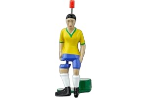 TIPP-KICK Star-Kicker Brasil I Jugadores Originales para jóvenes y Mayores I Diviértase Jugando con Esta Figura de fútbol en Todos Nuestros futbolines I Accesorios I Camiseta Amarilla