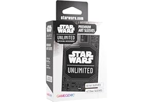 Gamegenic, Star Wars: Unlimited Premium Art Sleeve – Unlimited Pattern, 60 Art Sleeves + 2 przezroczyste rękawy, kod koloru: szary