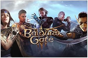 KANCAIGOU Baldurs Gate 3 Game-Poster, Leinwanddrucke, Wandkunstposter (15,5 x 45,7 cm, ungerahmt)