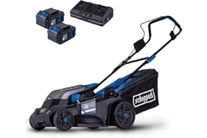 Scheppach Akku-Rasenmäher BC-MP380-X 20V Brushless Akkumäher | 38cm Schnittbreite | für 450-500 m2 | Schnitthöhenverstellung von 25–75mm | 45L Korb | 20V-IXES-Serie | mit 2x 4Ah Akku & Doppelladegerät