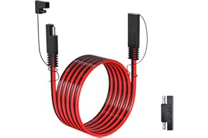 ELFCULB SAE na SAE kabel przedłużający, 10 AWG SAE kabel przyłączeniowy z adapterem odwróconym polaryzacyjnym SAE do samochodów, motocykli, paneli słonecznych (3 m / 10 stóp)