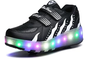 HUSKSWARE Zapatos niña de niño con Ruedas, 2 en 1, Zapatos para niños, Patines Brillantes, Zapatillas de Skateboard, Zapatillas