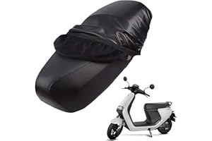 CYLOCRYA Universal Motorcycle Seat Cover, Elastische, Wasserdichte Sitzabdeckung für Motorrad, Roller und Moped, UV-Schutz und Staubdicht, Atmungsaktives Leder und Flanell, Passend für Sitze von 67-75 cm Läng
