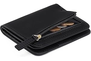 GAEKEAO Women's Small Purse with RFID Protection, Mini Short Purse, Leather Wallet with Zip, Soft and Comfortable Cute Coin Purse