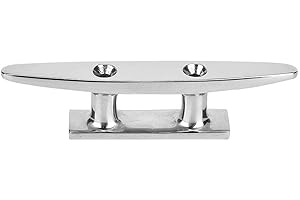 VWPEYY Paullice Taquet de Bateau-Base en Acier Inoxydable Taquet Miroir Poli Base d'accessoire pour Bateau Taquet Base de Corde Marine(4in 10 x 3.5cm)