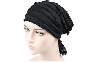 Yinuoday Cappello Chemio in Chiffon con Turbante da Donna Copricapo con Sciarpa per La Perdita di Capelli