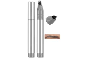 Erinde Czarny Microblading kredka do brwi, trwały, wodoodporny i odporny na wycieranie, naturalne i zdefiniowane brwi, z mikrorozgałęzionym aplikatorem #01