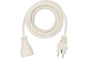 Brennenstuhl Rallonge Blanc 5 m de câble (Utilisation en intérieur) 1168441