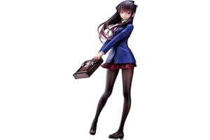 KEYHVAO Uniforme Komi Shoko Figura Facce intercambiabili 25 CM Statue Modello Figure Anime Decorazione Carina Materiale PVC Regali per Fan e Amici
