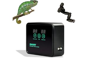 Auveach Humidificateur pour reptiles, système de brume intelligent avec buses de pulvérisation, terrarium pour reptiles, amphibiens, plantes, insectes