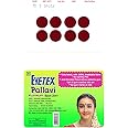 Eyetex Pallavi Sticker Bindi/Pottu|Round|Aloe Vera & Papaya Extracts|Breathable Non-Irritating Velvet Fabric| (Light Maroon, P0-15 mm)
