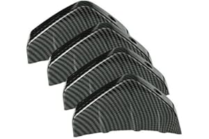 4 Pcs Shark Fins Rear Bumper Lip Diffuser, MoreChioce Universal Car Rear Bumper Lip Diffuser Shark Fin Style Car Back Bumper Spoiler Carbon Fiber Appearance Spoiler Accessories.