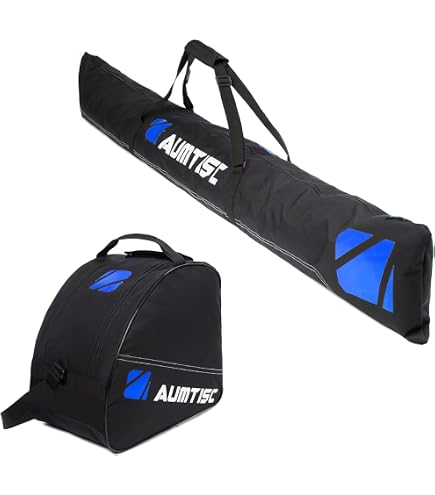 Sac De Transport Pour Skis – Polyester Imperméable, 185 Cm, Rembourré, Pour Paire De Skis Et Bâtons, Voyage Et Avion