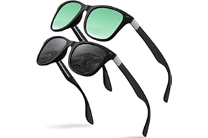 Perfectmiaoxuan Occhiali da Sole da Uomo Donna Polarizzati per Viaggio di vacanza guidare pesca trekking infrangibili sportivi Retrò occhiali Protezione UV