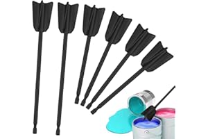FEIBETY Epoxy Mixer Attachment,Set of 6 Drill Reusable Plastic Paint Mixer Paddle Mixer Drill Attachment for Any 1/4" Drill Mixing Tool Drill Paddles for Mixing Epoxy Resin Oil Painting Ceramic Glaze Latex