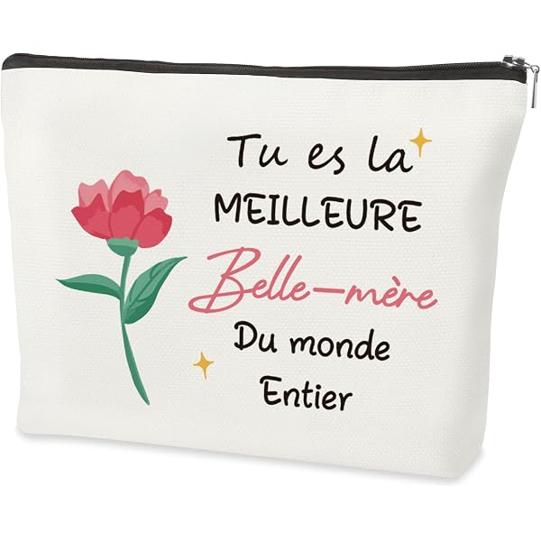 WRNZL Cadeau Belle Mere Cadeau Belle Maman Noel Fete des Meres Anniversaire Retraite Paques Halloween Merci Cadeaux Beau Parents Idee Original Utile Insolite Trousse Maquillage
