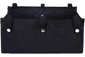 XINFULLWOL Rollator-Tasche, Aufbewahrungstasche unter dem Sitz, Zubehör für Gehhilfen, Rollatoren und Zubehör, Taschen für Senioren, Ersatz für Untersitz, medizinischer Korb (mittelgroß, schwarz)