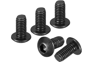 DTGN M3-0.5x6mm Button Head Socket Cap Screws - 100Pack - Good for Road Bicycle, Mountain Bike, Auto, Motorcycle - Carbon Steel Black Oxide - Hex Drive Fasteners
